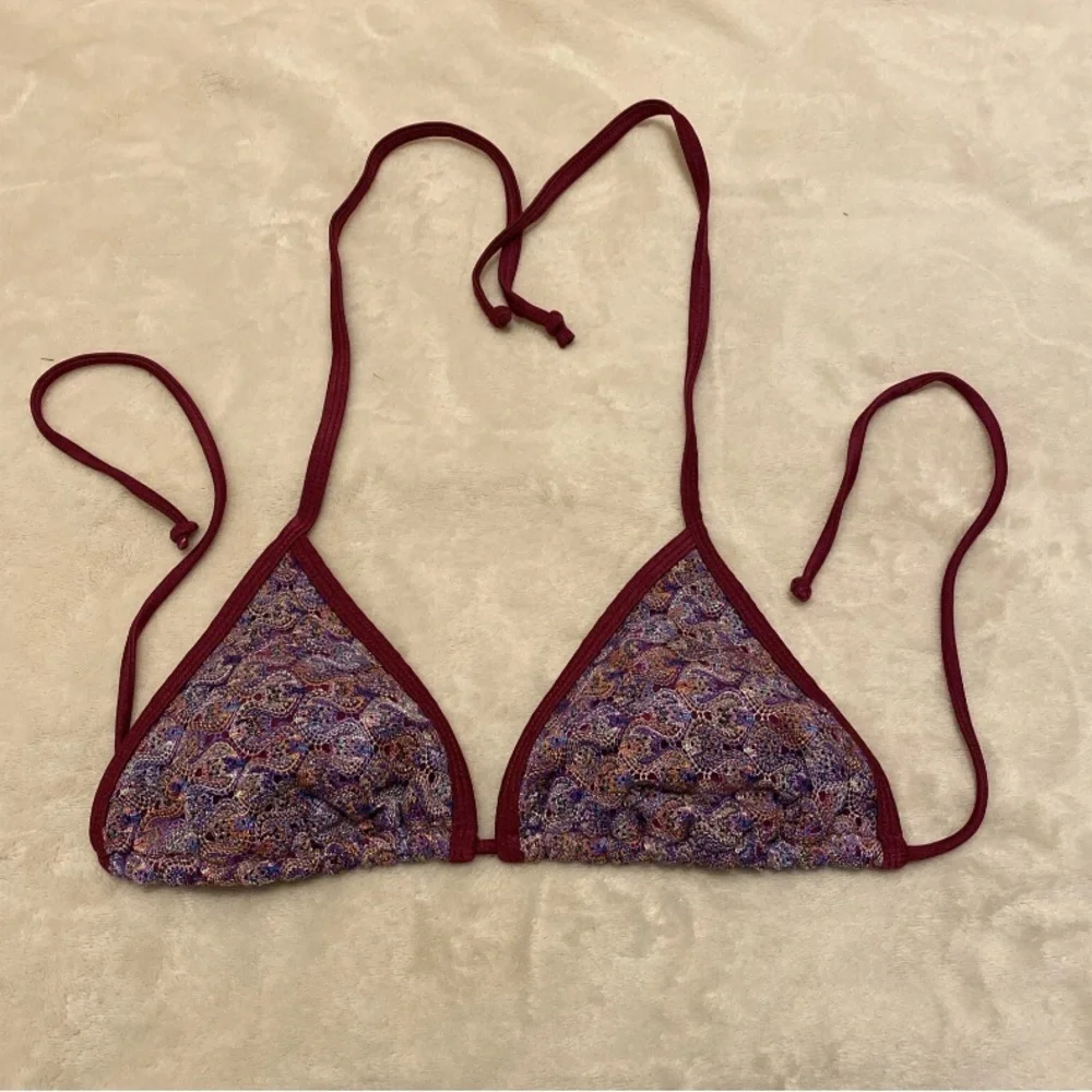 Xhilaration Multicolored Crocheted Paisley Bikini Top